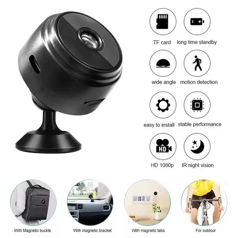 Home Security Monitoring System - A9 Mini WiFi HD 1080P Security