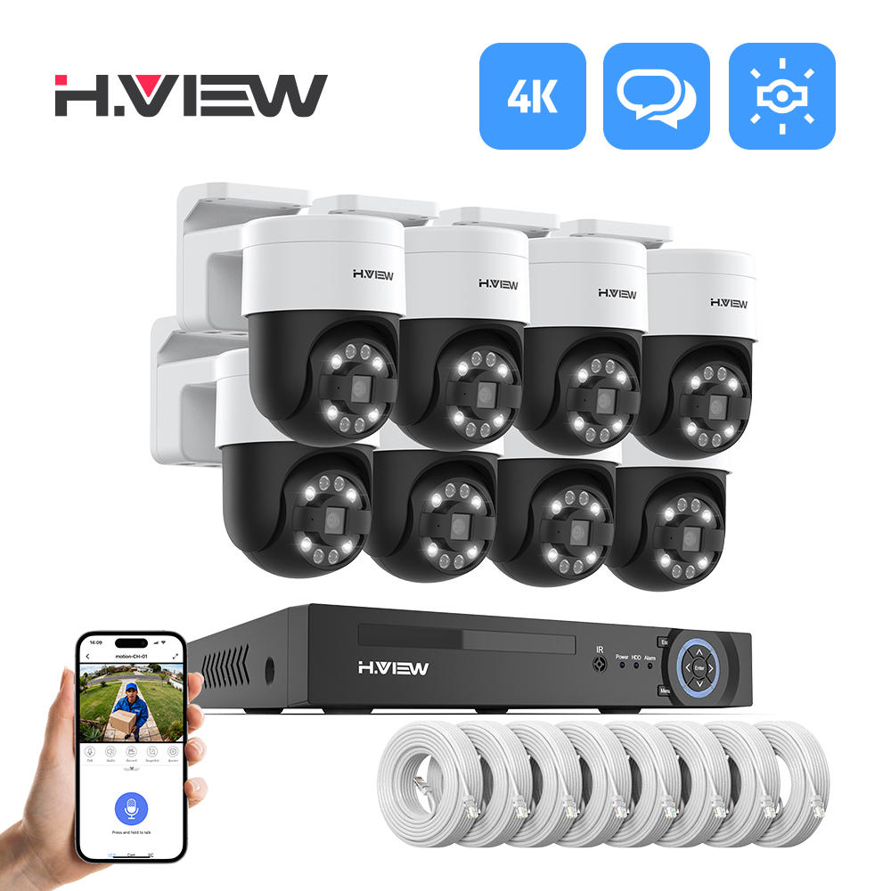 Home Security Monitoring System - H.view 8Ch 4K 5MP 8MP Cctv