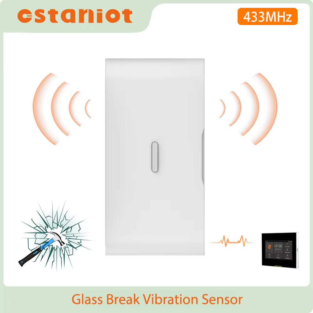 Home Security Gate - Staniot 433MHz EV1527 Wireless Vibration Glass