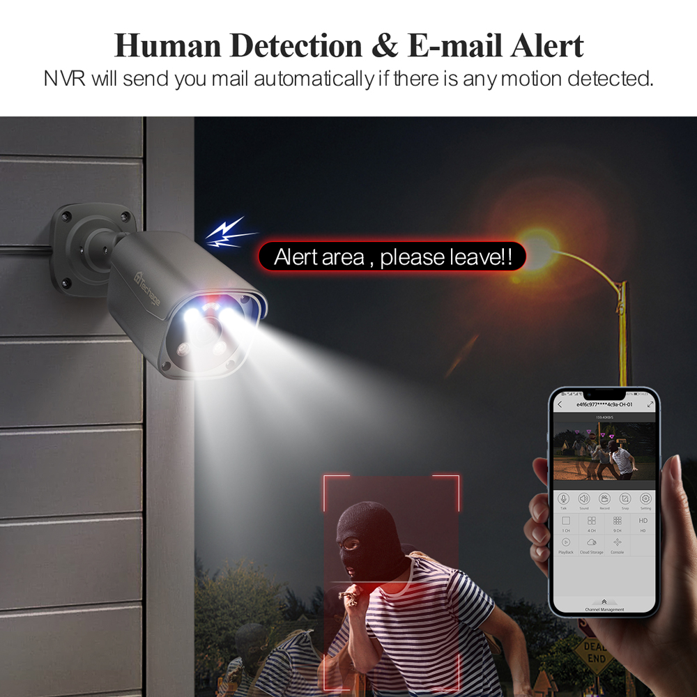Techage H.265 8CH 5MP 8MP 4K P - Home Security Monitoring System review and price