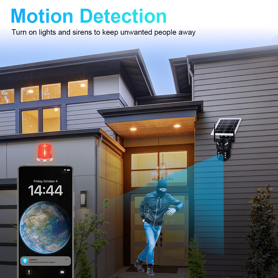 KERUI 6MP 4G SIM WiFi Solar Ca - Home Security Monitoring System review and price