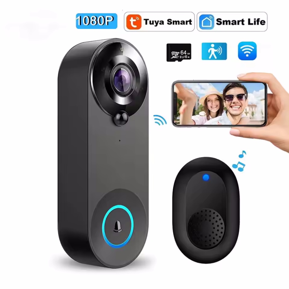 Tuya 1080P Wireless WIFI Doorb - Home Security Monitoring System review and price