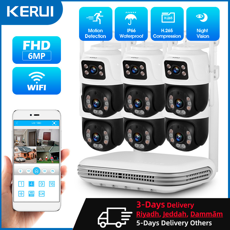 KERUI Waterproof 6MP HD Wirele - Home Security Monitoring System review and price