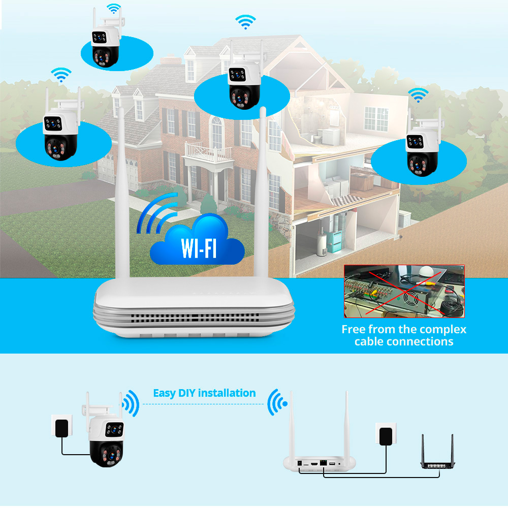 KERUI Waterproof 6MP HD Wirele - Home Security Monitoring System review and price