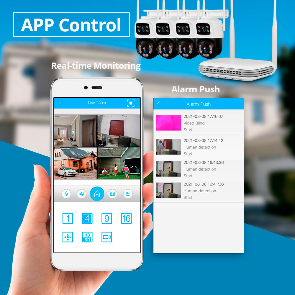 KERUI Waterproof 6MP HD Wirele - Home Security Monitoring System review and price