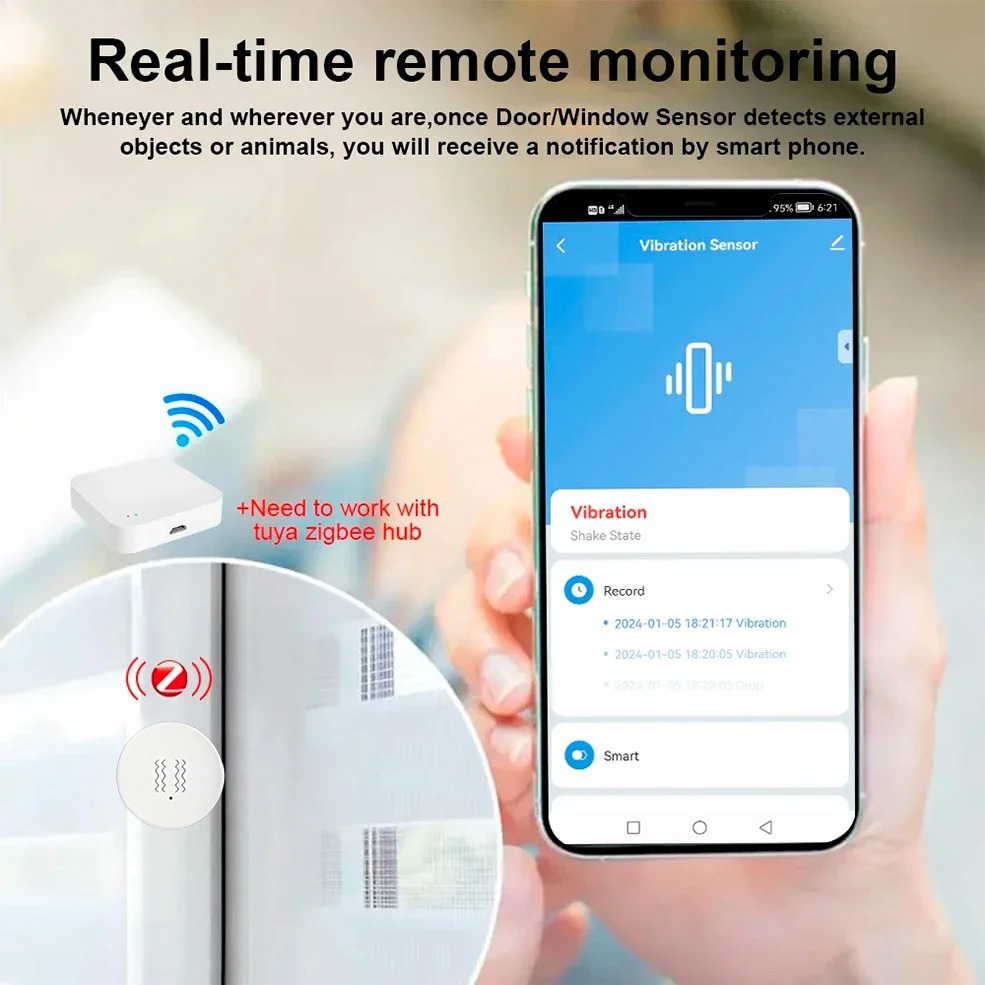 Tuya ZigBee Smart Vibration &  - Home Security Monitoring System review and price