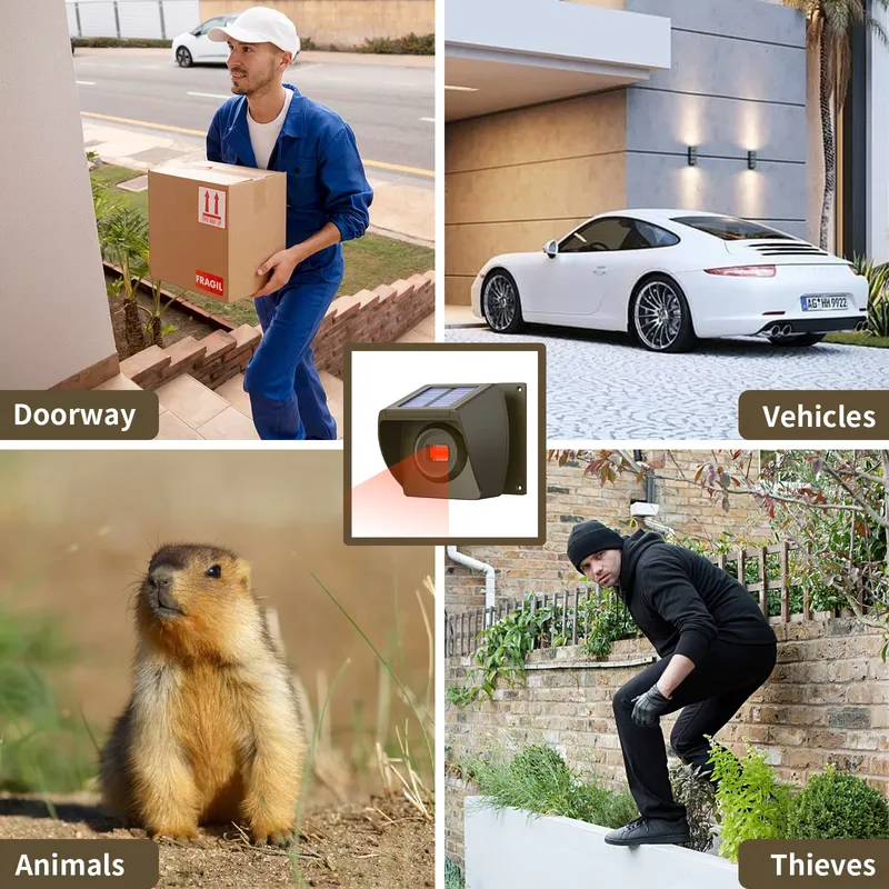 Outdoor Solar - Powered Wirele - Home Security Alarm System review and price