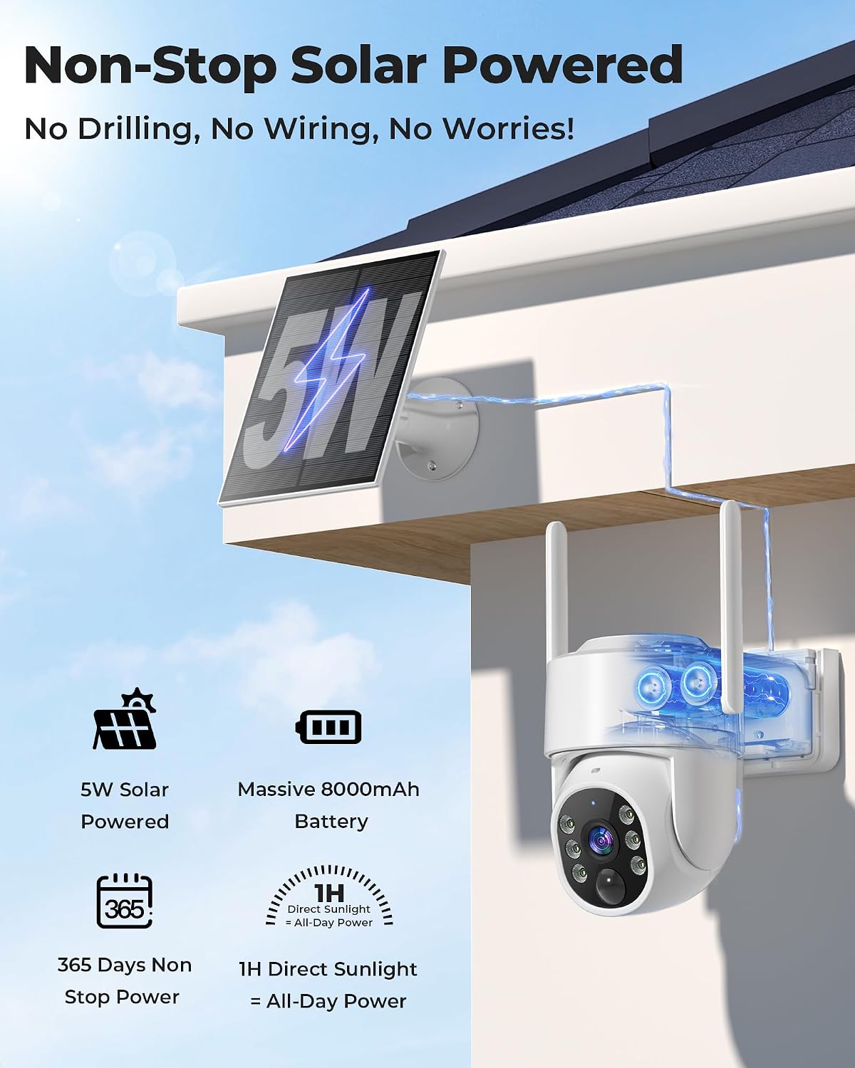 Solar Powered Wireless Outdoor - Home Security Cameras No Subscription review and price