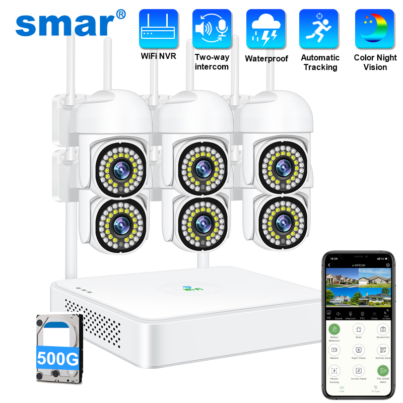 Smar 3MP Wireless CCTV Securit - Home Security Monitoring System review and price