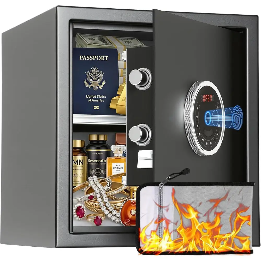 1.5 Auto-Open Biometric Safe w - Home Security Safe review and price