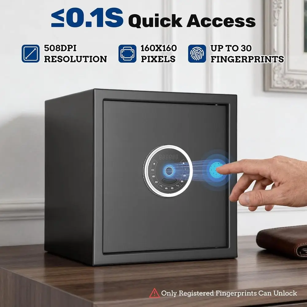 1.5 Auto-Open Biometric Safe w - Home Security Safe review and price
