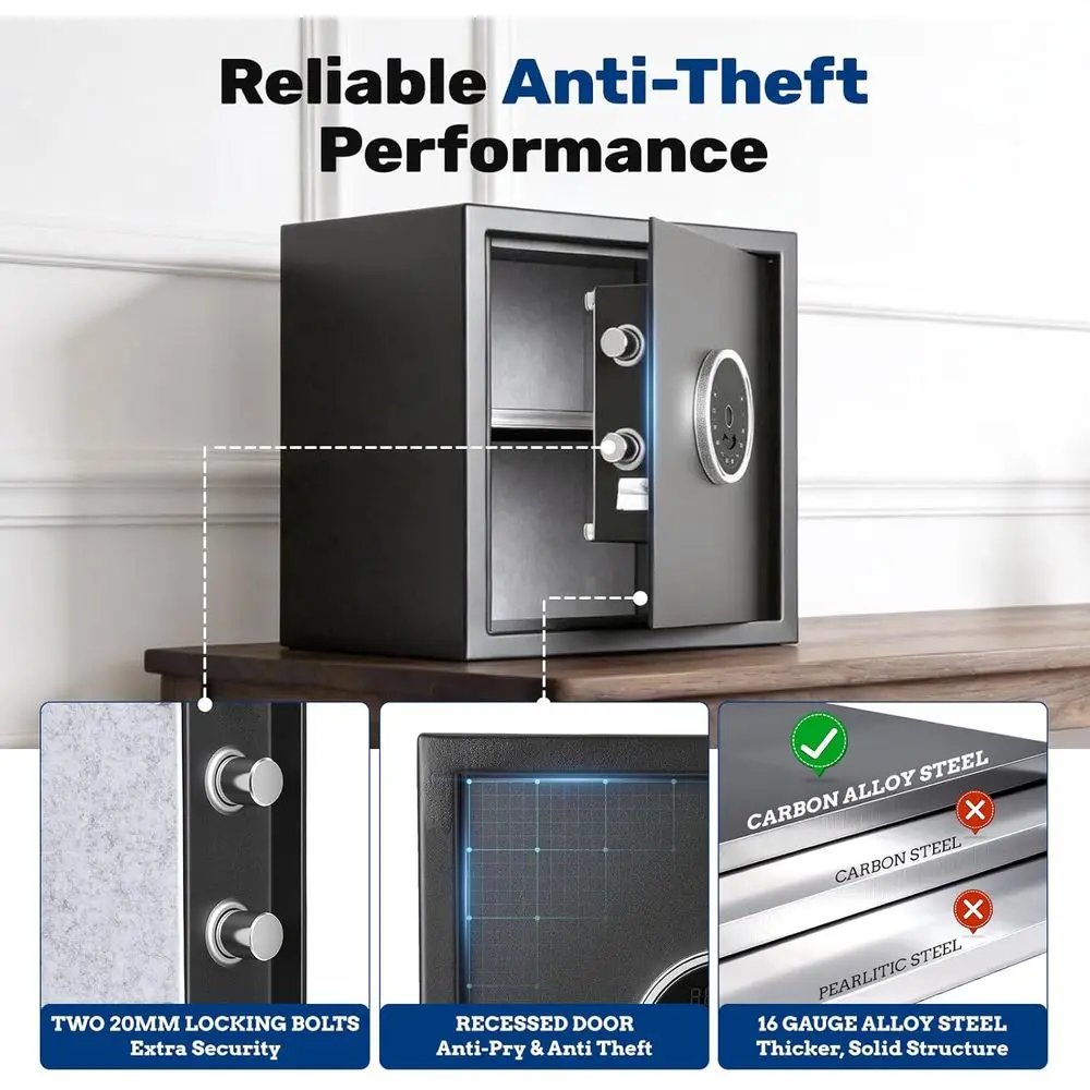 1.5 Auto-Open Biometric Safe w - Home Security Safe review and price